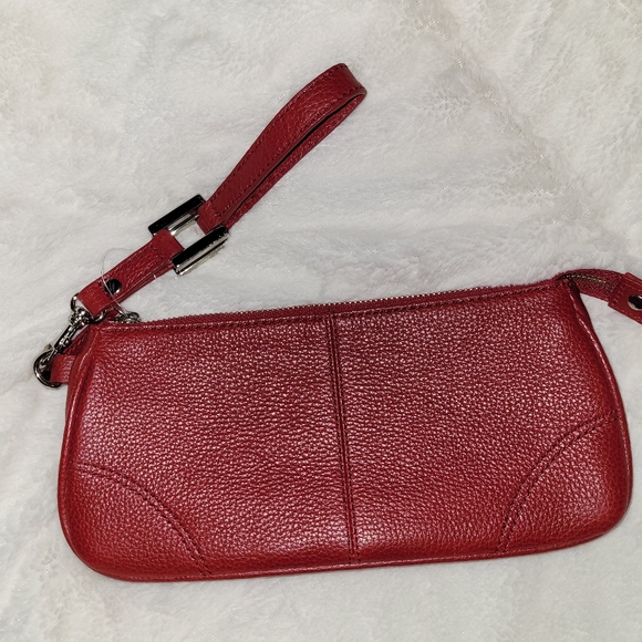 Talbots Wristlet Clutch Purse Bag Pebbled Leather - Picture 9 of 9